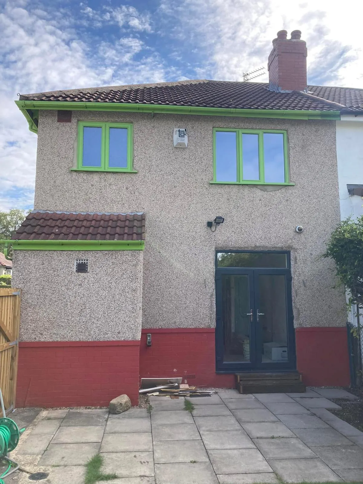 Exterior painting rear view